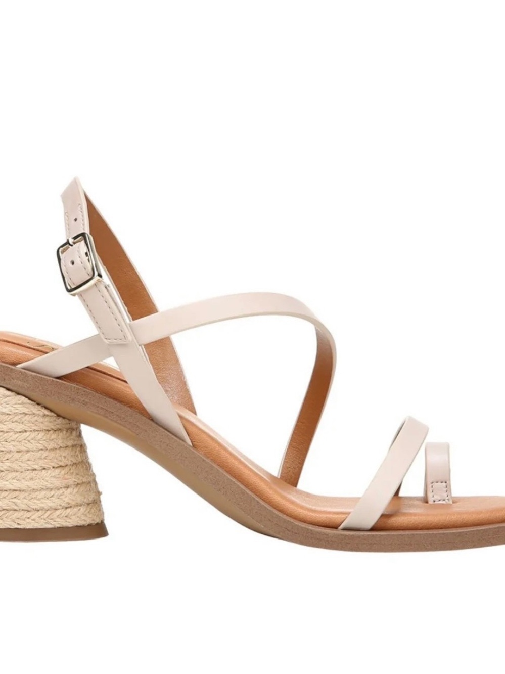 Sarto by Franco Women’s Pink Nude Strappy Block Heel Leather Sandals